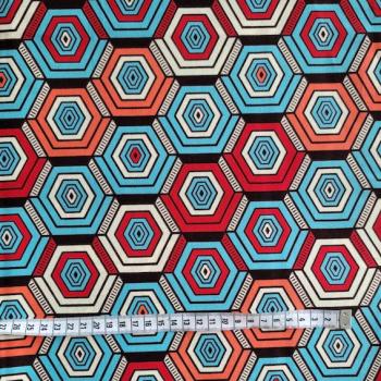 Preview: HONEYCOMB Afrikanischer Wax Print Stoff